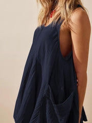 Vestido mini con tirantes anchos y escote redondo anudado Devine