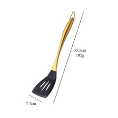 1-7PCS/Set Silicone Cooking Tool Set 1pcs Gold 5