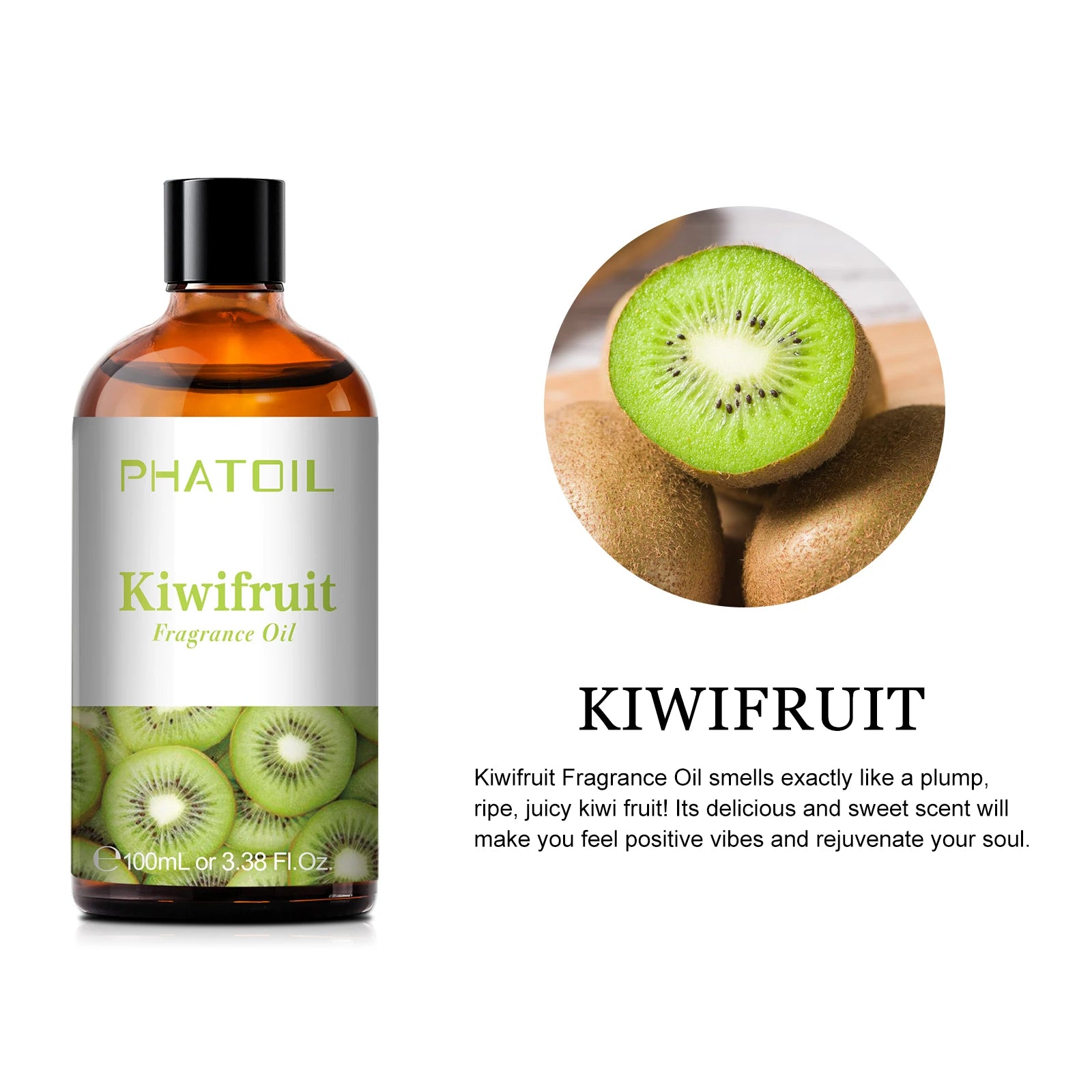 100ml Coconut Fragrance Oil: Candle and Soap Making with Mango, Apple, Banana, Grape, Cherry, Watermelon, Lemon, Passion Fruit Flavoring Kiwifruit / 100ml / United States
