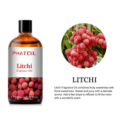 100ml Coconut Fragrance Oil: Candle and Soap Making with Mango, Apple, Banana, Grape, Cherry, Watermelon, Lemon, Passion Fruit Flavoring Litchi / 100ml / United States