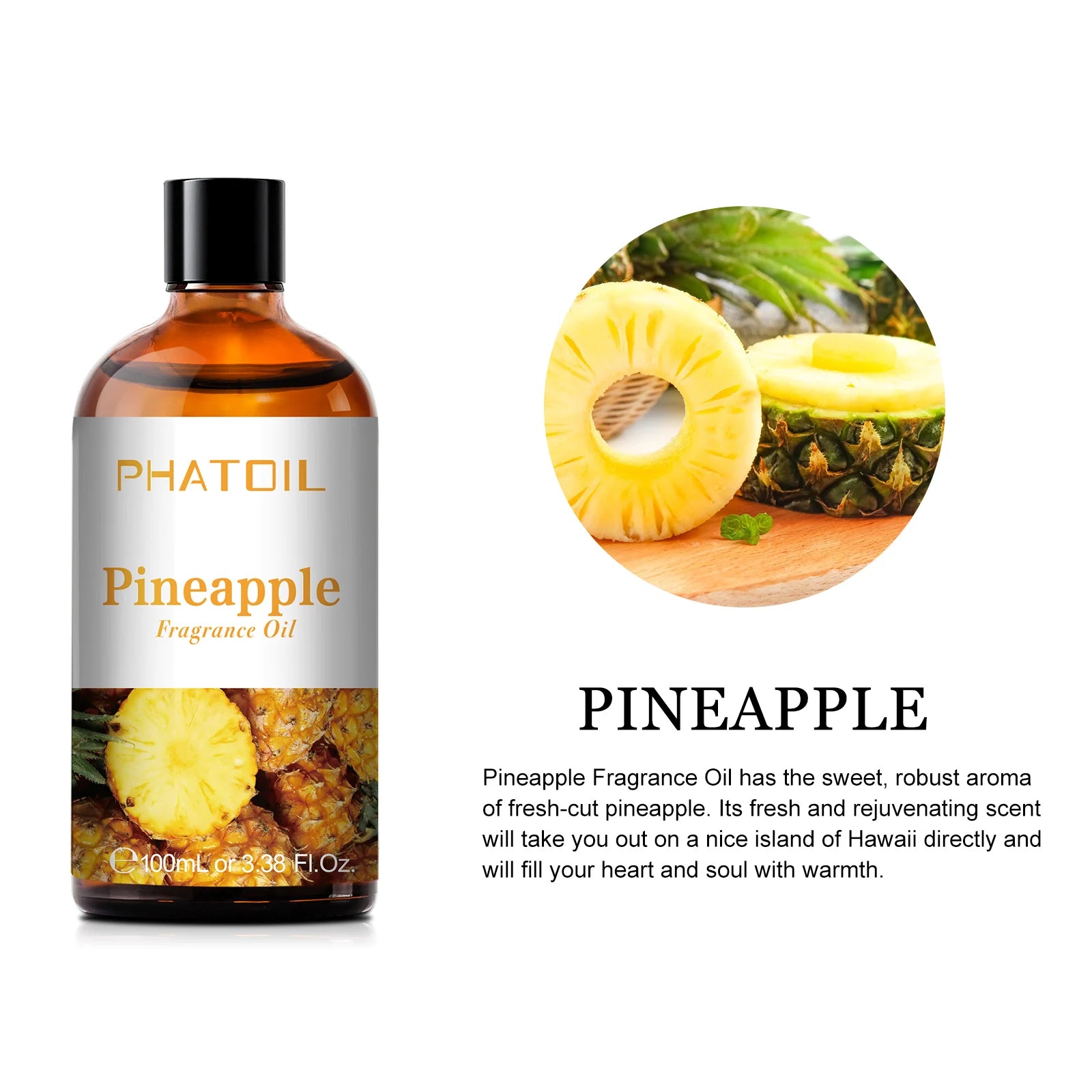 100ml Coconut Fragrance Oil: Candle and Soap Making with Mango, Apple, Banana, Grape, Cherry, Watermelon, Lemon, Passion Fruit Flavoring Pineapple / 100ml / United States