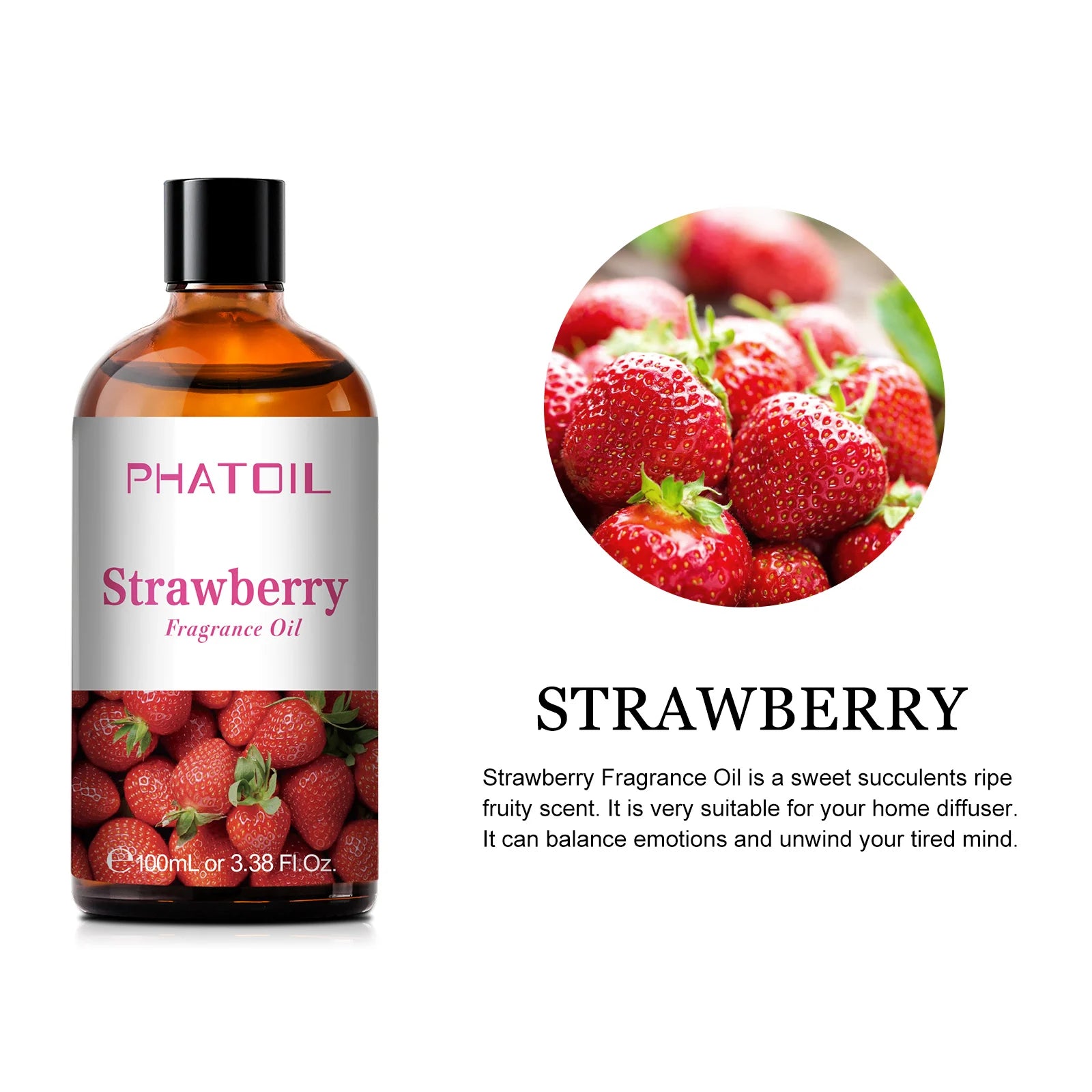 100ml Coconut Fragrance Oil: Candle and Soap Making with Mango, Apple, Banana, Grape, Cherry, Watermelon, Lemon, Passion Fruit Flavoring Strawberry / 100ml / United States