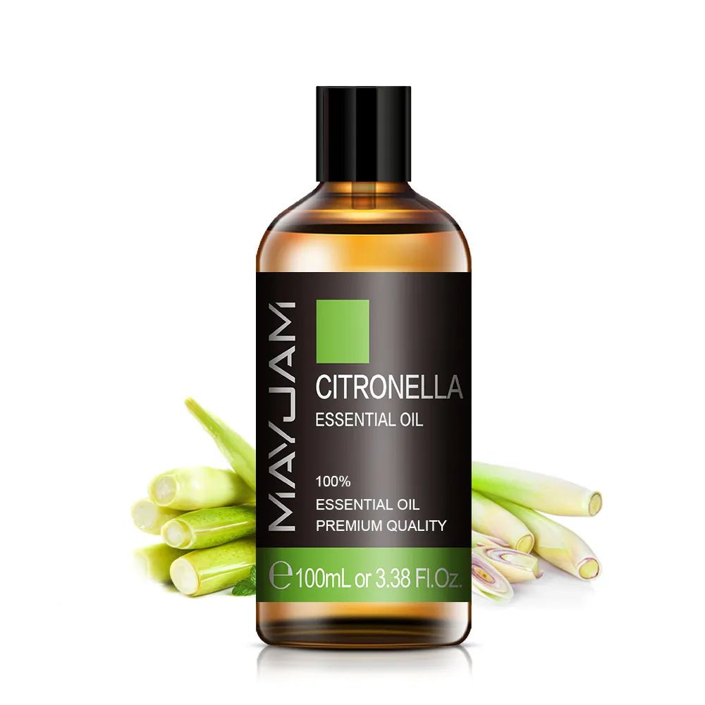 100ml Essential Oils for Humidifier - Aromatic Diffuser, Lavender, Eucalyptus, Rose, Ginger, Lemongrass - Fragrance Oil for Making Candles Citronella / 100ml / Poland