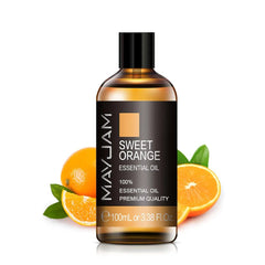 100ml Essential Oils for Humidifier - Aromatic Diffuser, Lavender, Eucalyptus, Rose, Ginger, Lemongrass - Fragrance Oil for Making Candles Sweet Orange / 100ml / Poland