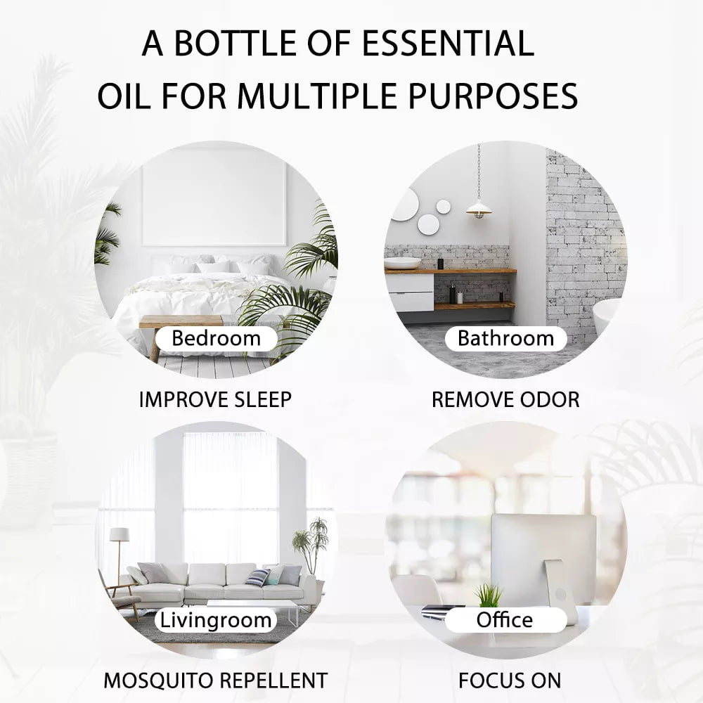 100ml Juniper Sage Essential Oil Diffuser: Massage with Pure Natural Oils - Geranium, Ginger, Black Pepper, Basil, Vetiver Aroma