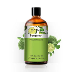 100ml Pure Natural Essential Oils Diffuser: Skin Care with Rose, Orange, Lemon, Lavender, Rose Geranium, Chamomile, Avocado Aroma Oil Bergamot / 100ml / United States