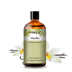 100ml Pure Natural Essential Oils Diffuser: Skin Care with Rose, Orange, Lemon, Lavender, Rose Geranium, Chamomile, Avocado Aroma Oil Vanilla / 100ml / United States