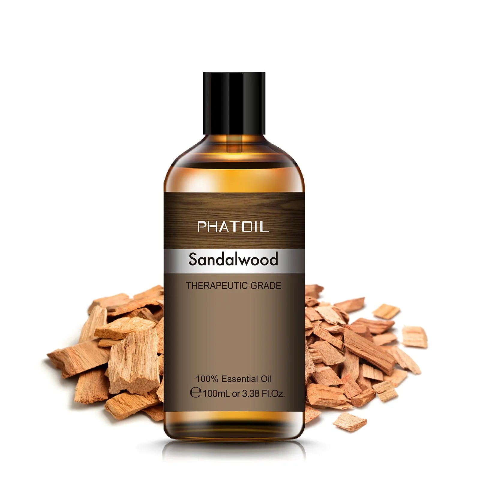 100ml Pure Natural Rose Essential Oil: Humidifier Diffuser Lavender, Vanilla, Peppermint, Geranium, Cloves, Basil, Tea Tree Aroma Oil Sandalwood / 100ml / United States