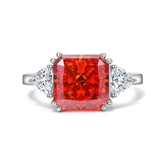 10Ct Lab Created Diamond Statement 14K Gold Cushion Cut Ring 5 US / Padma