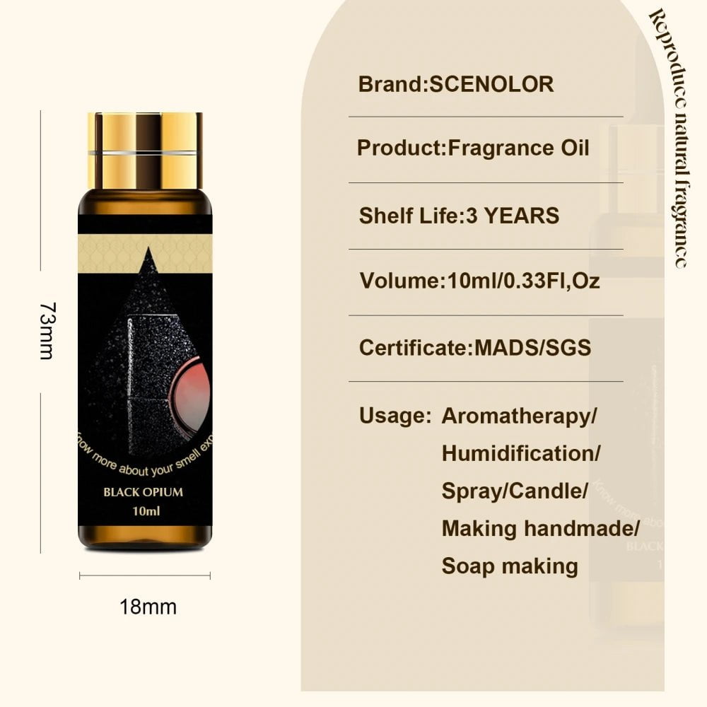 10ml Pure Fruit Essential Oil: Flower Aroma Fragrance for Candle Making - Lavender, Passion, Musk, Coconut, Original Perfumes for Men