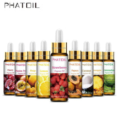 10ml Pure Fruit Flower Aroma Fragrance Oil for Candle and Soap Making - Strawberry, Mango, Passion, Musk, Banana, Coconut - with Dropper