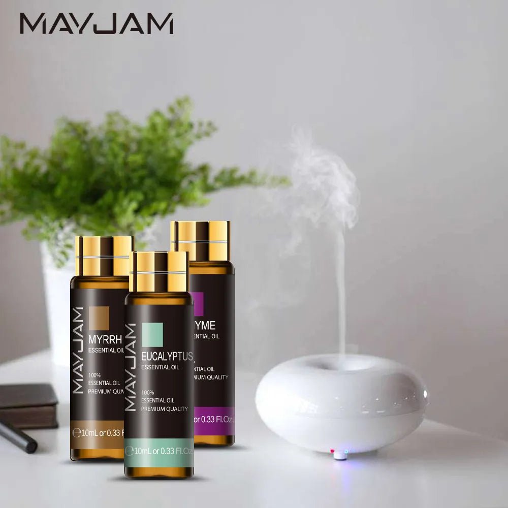 10ml Pure Lavender, Eucalyptus, Rose, Lemon, Jasmine, Vanilla, Mint, Sandalwood, Bergamot, Tea Tree Essential Oils for Diffuser Aroma