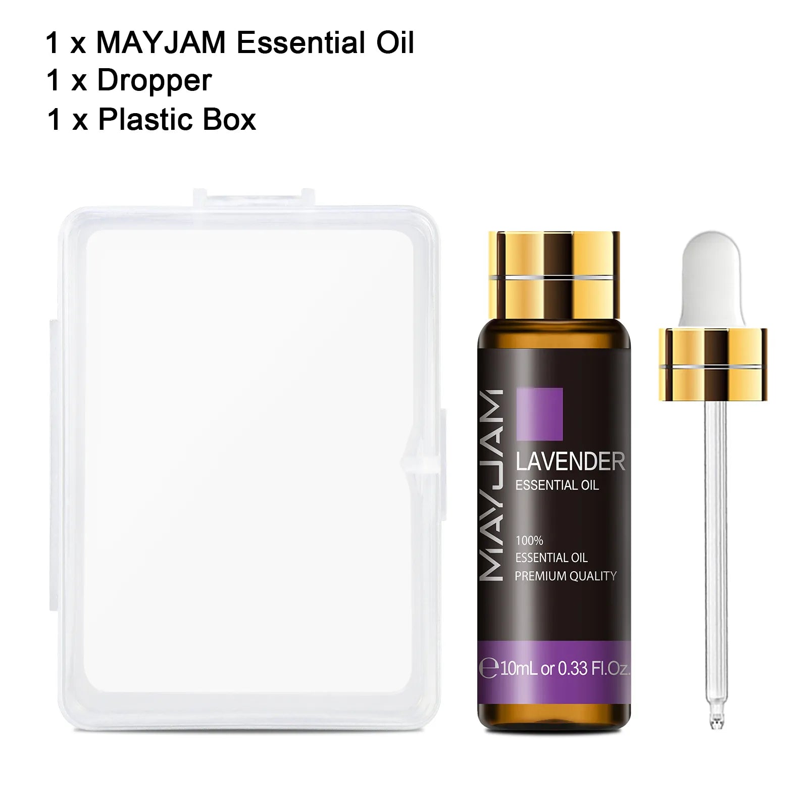 10ml Pure Lavender, Eucalyptus, Rose, Lemon, Jasmine, Vanilla, Mint, Sandalwood, Bergamot, Tea Tree Essential Oils for Diffuser Aroma