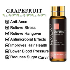 10ml Pure Lavender, Eucalyptus, Rose, Lemon, Jasmine, Vanilla, Mint, Sandalwood, Bergamot, Tea Tree Essential Oils for Diffuser Aroma