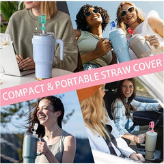 10Pcs Silicone Straw Cover Caps 1