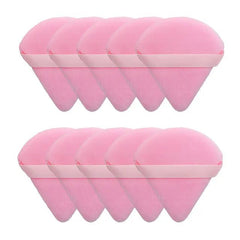 12Pc Velvet Triangle Makeup Sponges for Face and Eyes 10pcs-pink