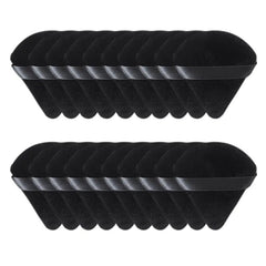 12Pc Velvet Triangle Makeup Sponges for Face and Eyes 20pcs-black