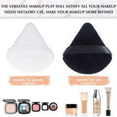 12Pc Velvet Triangle Makeup Sponges for Face and Eyes