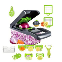 14/16-in-1 Multifunctional Vegetable Chopper 16 in 1 grey