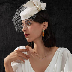 14K Gold Crystal Layered Cabochon Earrings