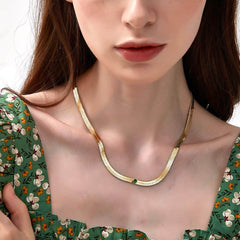 14k Gold Gemstone Crystal Necklace Gold