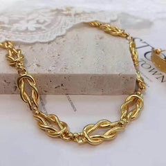 14k Gold Link Chain Choker Necklace Gold
