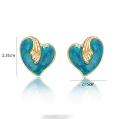 14K Gold Opal Gemstone Stud Earrings