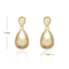 14K Gold-Plated Teardrop Dangle Earrings