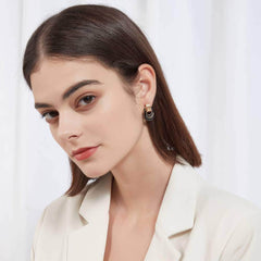 14k Gold Toned Vintage Enamel Stud Earrings