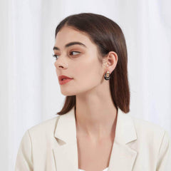 14k Gold Toned Vintage Enamel Stud Earrings