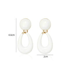 14k Gold Vintage Marble Loop Clip-On Earrings