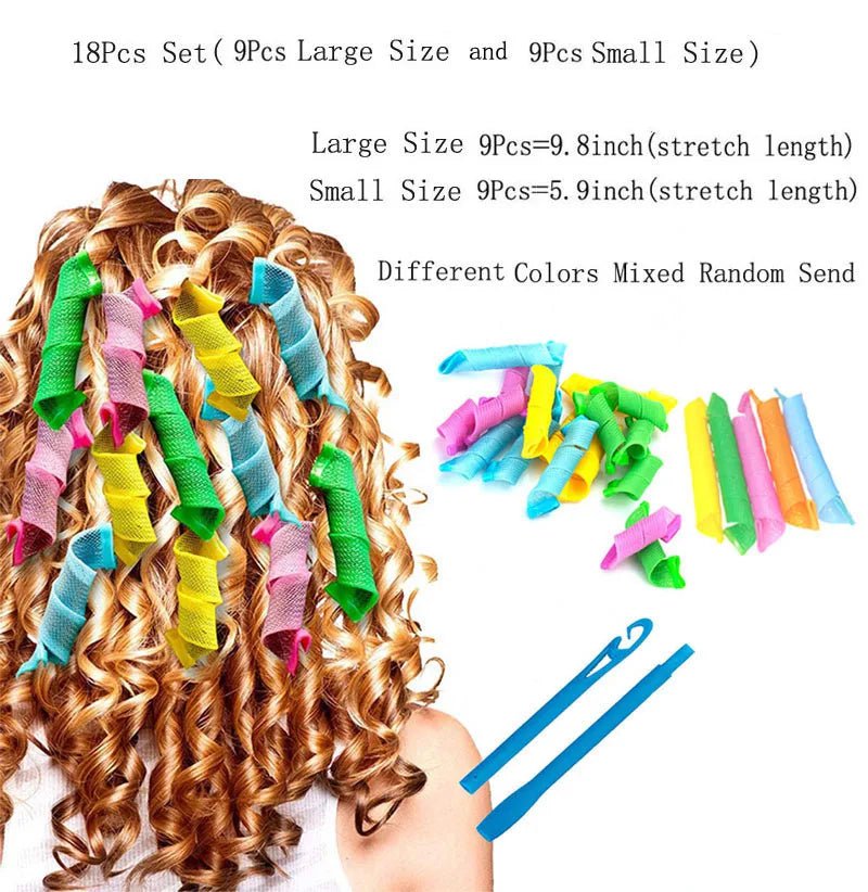 18Pcs Set of Magic Hair Curler Wave Formers 18Pcs Set