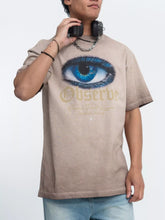 Men's oversized cotton T-shirt with an eye graphic and short sleeves.