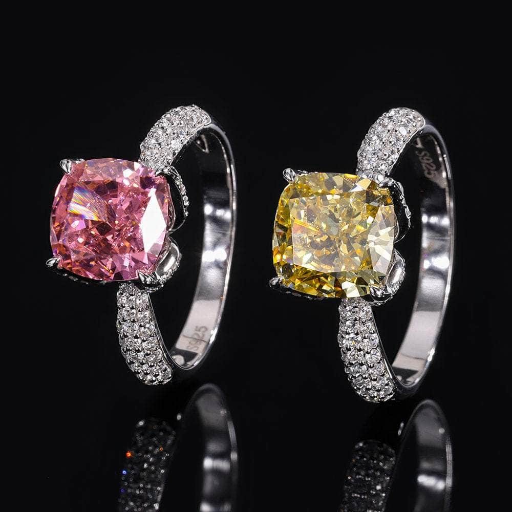 2.32 CT 14K White Gold Lab Grown Yellow Canary Diamond Ring