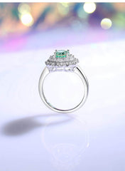 2.32 CT Lab-Grown Diamond Oval-Cut Floral Deco Jewelry Set