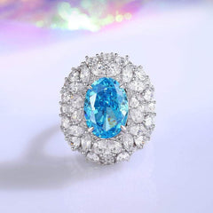 2.32 Ct Prong-Setting Lab-Generated Diamond Cocktail Halo Ring