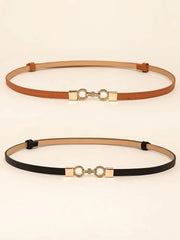 2-Piece Multicolor Self-Stretch Dress Women's Belt 105CM / A
