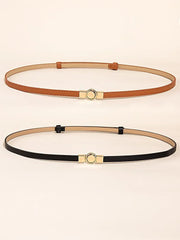 2-Piece Multicolor Self-Stretch Dress Women's Belt 105CM / B