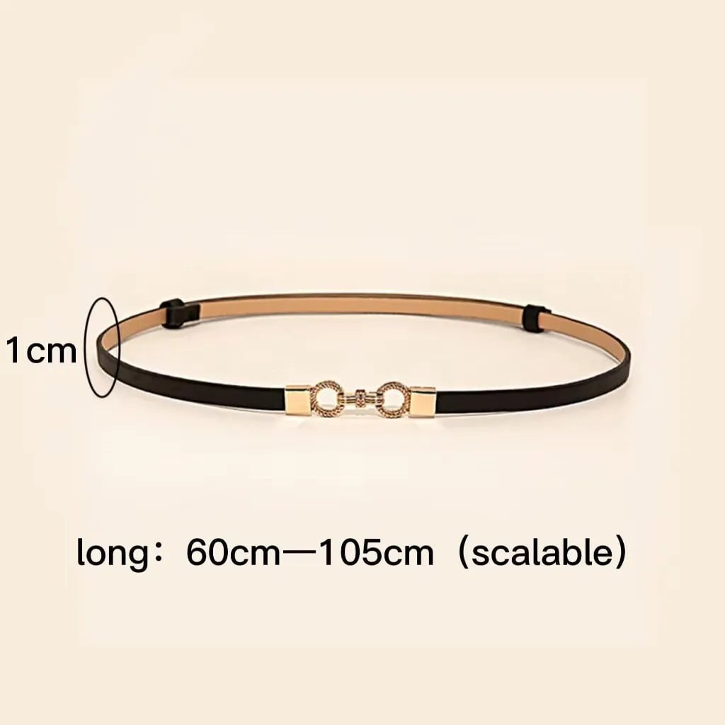2-Piece Multicolor Self-Stretch Dress Women's Belt
