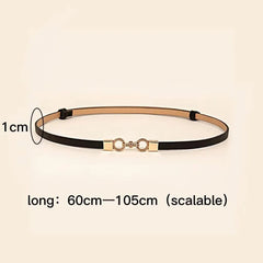 2-Piece Multicolor Self-Stretch Dress Women's Belt