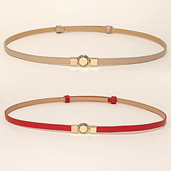 2-Piece Multicolor Self-Stretch Dress Women's Belt