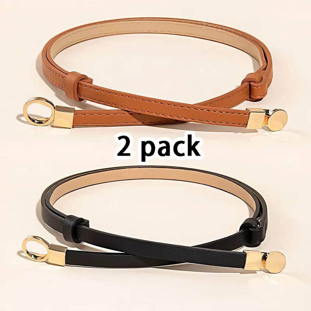 2-Piece Multicolor Self-Stretch Dress Women's Belt