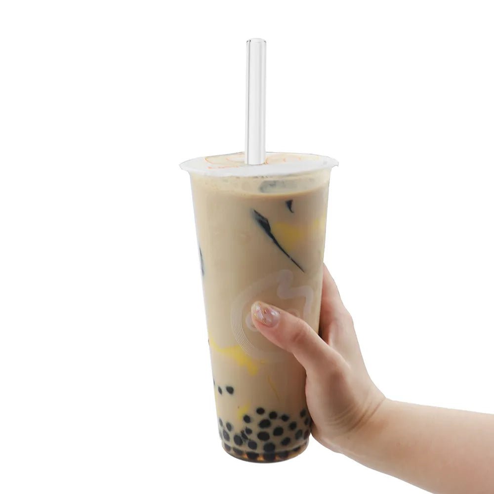 200*8mm Reusable Glass Straw Set