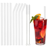 200*8mm Reusable Glass Straw Set