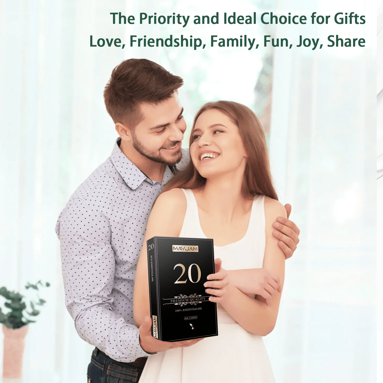 20pcs Kits Gift Box Essential Oil for Diffuser: Pure Natural Plant Extracts - Frankincense, Vanilla, Lemon, Mint, Jasmine, Tea Tree Oilon Mint Jasmine Tea Tree Oil