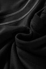 Blusa de media manga con detalle de puntadas en contraste