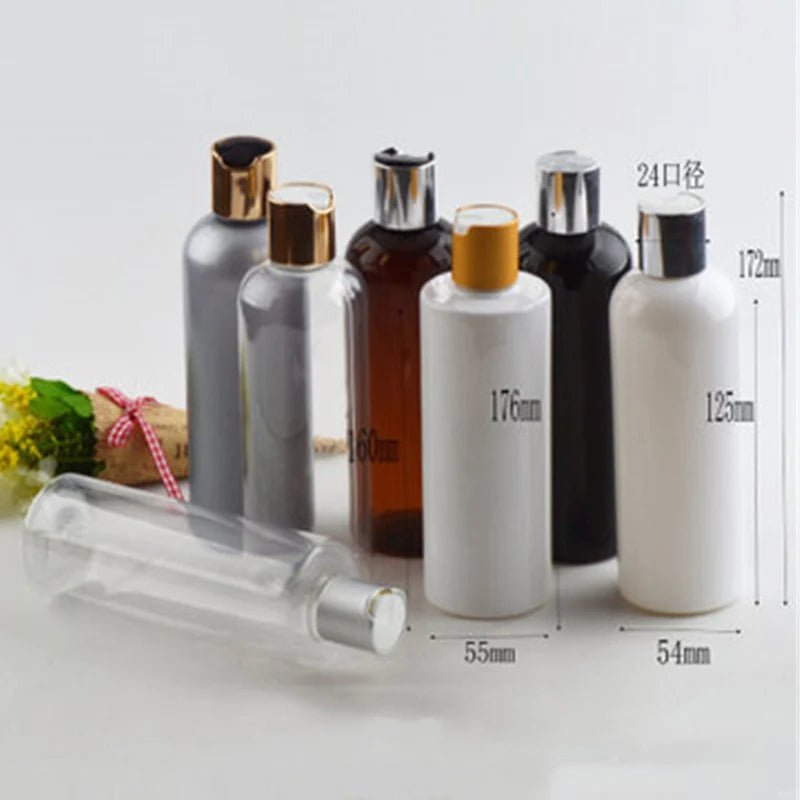 24Pcs 300ml Disc Cap Plastic Lotion Bottles