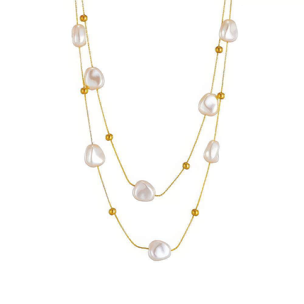 2in1 Large Pearl Pendant Necklace - A New Trend in Neck Jewelry for Women and Girls, ideal for Party and Wedding Gifts N1809