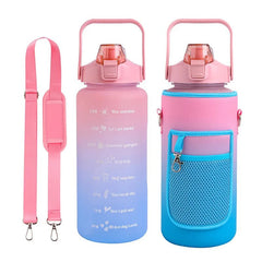 2L Water Bottle Cover Insulator Sleeve Bag Tumbler Bottle Case Bag With Strap Portable For Camping Outdoor Sports Drinkware Bag Powder Blue