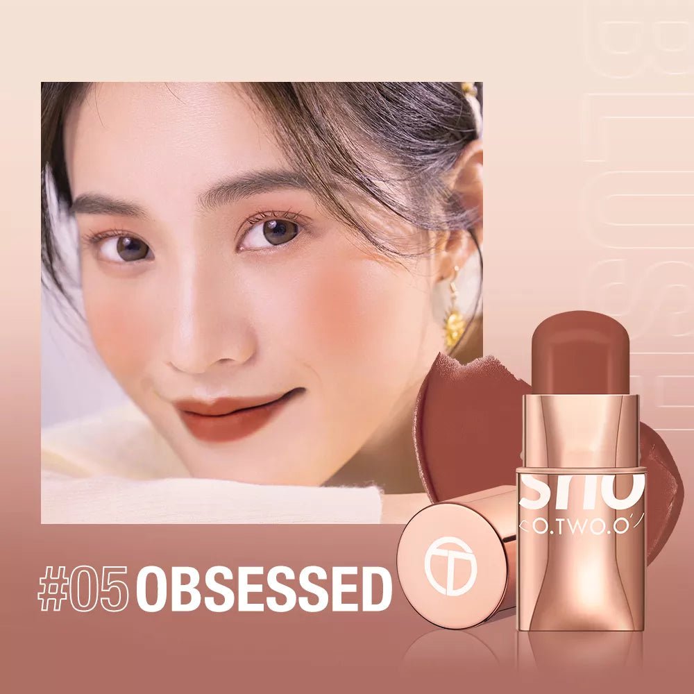 3-in-1 Lipstick Blush Stick: Eyes, Cheek, and Lip Tint - Buildable, Waterproof, Lightweight Cream Multi-Stick Makeup for Women OBSESSED / CHINA